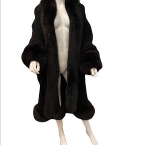Valentino Cashmere Coat with Fox Trim